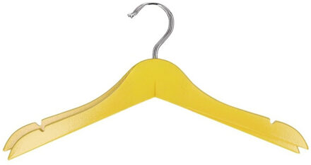 Storage Solutions kledinghangers voor kinderen - 24x stuks - hout - Klerenhangers - geel