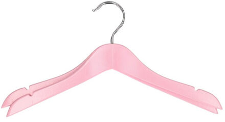 Storage Solutions kledinghangers voor kinderen - 24x stuks - hout - Klerenhangers - roze