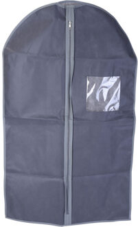 Storage Solutions Kledinghoes/kleding beschermhoes - grijs - 60 x 100 cm met kijkvenster