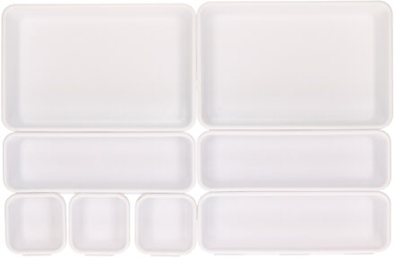 Storage Solutions Lade organizer - 16-delig - wit - kunststof - modulair - ladeverdeler