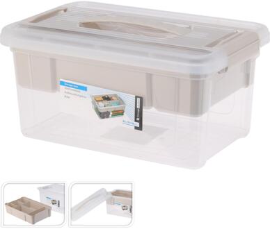 Storage Solutions Opbergbox kunststof met inzet 5L transparant