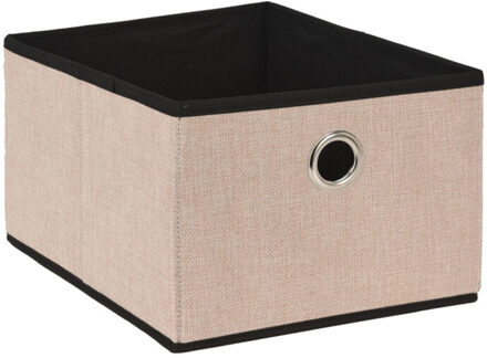 Storage Solutions Opbergmand/kastmand - beige - karton/kunststof - 15 liter - 32 x 25 x 18 cm