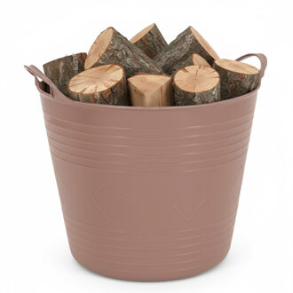 Storage Solutions opbergmand - roze - 27 l - kunststof - 42 x 40 x 35 cm - met handvatten