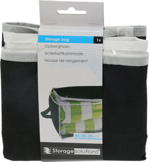 Storage Solutions Opbergtas/beschermhoes beddengoed/kleding - zwart - 45 x 30 x 20 cm - Opberghoezen