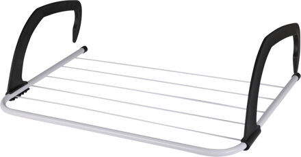 Storage Solutions Radiator droogrek - wit/zwart - metaal - 51 x 33 x 15 cm - wasrek - 3 meter waslijn