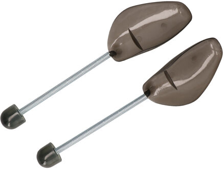 Storage Solutions schoenspanners - 2x stuks - grijs - metalen veer - kunststof - maat 37 tot 48