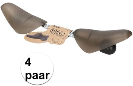 Storage Solutions schoenspanners - 8x stuks - grijs - metalen veer - kunststof - maat 37 tot 48 - One size