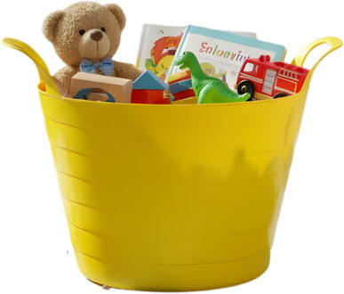 Storage Solutions Speelgoedmand - geel - 30 liter - kunststof - 54 x 37 cm - met handvatten
