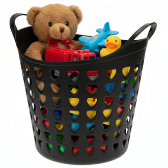 Storage Solutions Speelgoedmand - zwart - 26 liter - kunststof - 40 x 41 cm