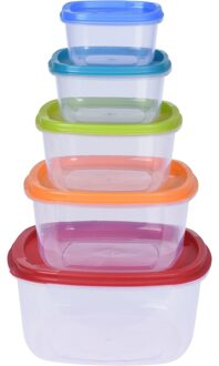 Storage Solutions Voorraadbakjes set - 5 formaten - BPA-vrij - luchtdicht - bewaarbakjes