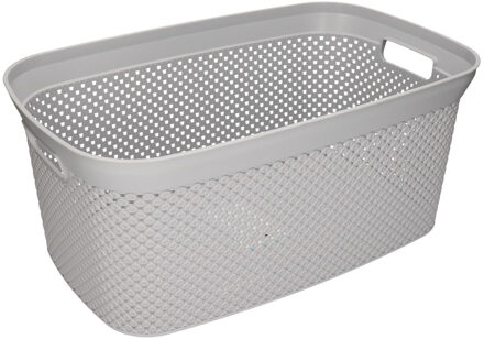 Storage Solutions wasmand - 35 liter - grijs - 54 x 34 x 23 cm - Kunststof - Draagmand
