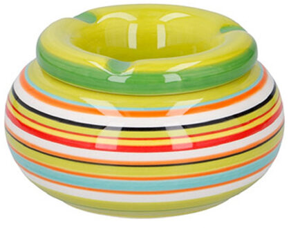 Storm asbak Casablanca - Keramiek - oranje/multi kleuren - 11 x 6 cm