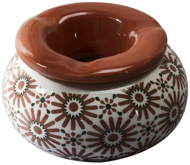 Storm Asbak Classic African - Kunststeen - D10 x H6 cm - print terracotta - voor binnen/balkon/serre