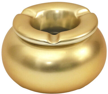 Storm Asbak Marrakesh - Kunststeen - D10 x H6 cm - mat goud - voor binnen/balkon/serre