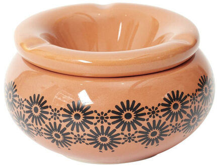 Storm Asbak Marrakesh - Kunststeen - D8 x H5 cm - terra - voor binnen/balkon/serre