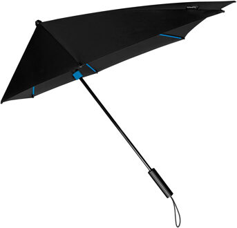 storm paraplu zwart met blauw frame windproof 100 cm - Action products