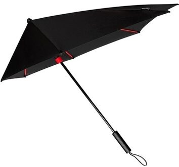 storm paraplu zwart met oranje frame windproof 81 cm - Action products