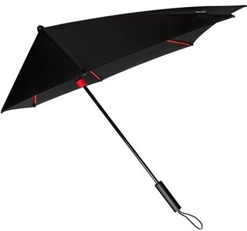 storm paraplu zwart met rood frame windproof 100 cm - Action products
