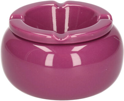 Stormasbak - paars - rond - 11 cm - keramiek - asbak voor buiten - terras asbak