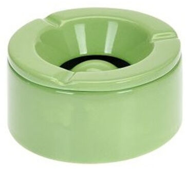 Stormasbak - terras asbakken - groen - 12 x 6 cm - Dolomiet kunststeen - buiten - tuin