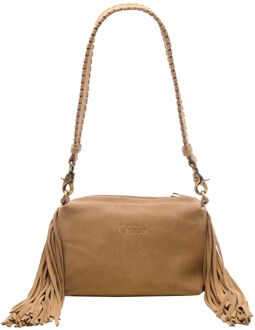 Stormy Crossbody Schoudertas zand damestas - H 14 x B 21 x D 10 cm