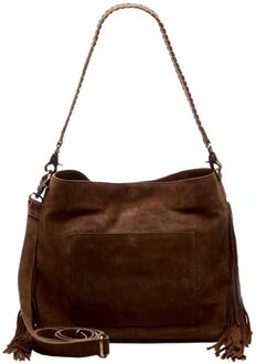 Stormy Fringes Big Shoulderbag cacao schoudertas dames Bruin - H 26 x B 33 x D 16 cm