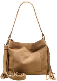 Stormy Fringes Big Shoulderbag zand schoudertas dames - H 26 x B 33 x D 16 cm