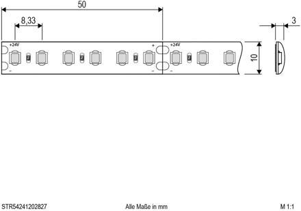 STR5424 LED strip IP54 5m 72W 2.700K wit
