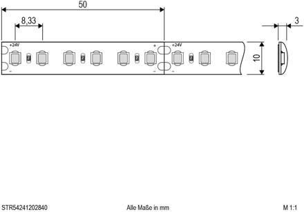 STR5424 LED strip IP54 5m 72W 4.000K wit