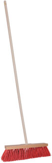Straatbezem Budget line voor buiten tegels - Harde bezemkop van 40 cm breed - Houten steel van 139cm