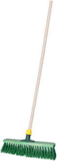 Straatbezem IVAR voor bestratingen - Harde bezemkop van 40 cm breed - Houten steel van 130 cm