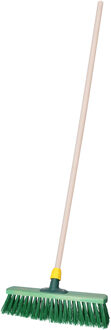 Straatbezem IVAR voor bestratingen - Harde bezemkop van 40 cm breed - Houten steel van 140 cm