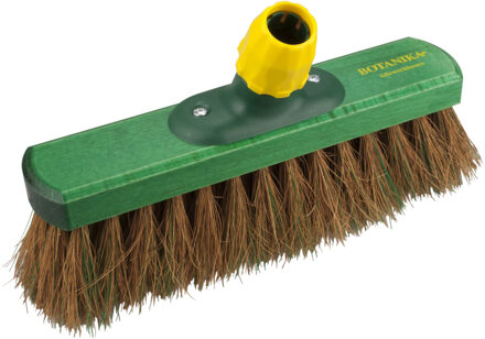 Straatbezem kop - groen - kokosvezel/kunststof - 28 cm - buitenvegen