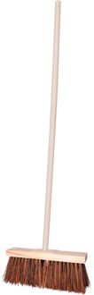 Straatbezem Natural voor buiten - Bezemkop 29 cm - Natuurvezels - Houten steel 120 cm