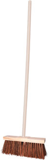 Straatbezem Natural voor buiten - Bezemkop 29 cm - Natuurvezels - Houten steel 130 cm