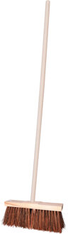 Straatbezem Natural voor buiten - Bezemkop 29 cm - Natuurvezels - Houten steel 139 cm