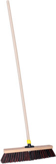 Straatbezem ODIN voor harde ondergrond - Harde bezemkop van 40 cm breed - Houten steel van 120 cm