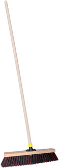 Straatbezem ODIN voor harde ondergrond - Harde bezemkop van 40 cm breed - Houten steel van 129 cm