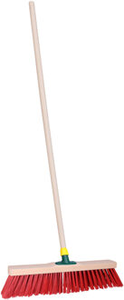 Straatbezem ODIN voor harde ondergrond - Harde bezemkop van 40 cm breed - Houten steel van 130 cm