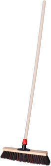 Straatbezem SAGA voor bestratingen/hout - Harde bezemkop van 40 cm breed - Houten steel van 120 cm