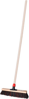 Straatbezem SAGA voor bestratingen/hout - Harde bezemkop van 40 cm breed - Houten steel van 130 cm