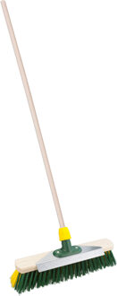 Straatbezem Snowmaster voor buiten - Bezemkop 40 cm - Kunststof - Steel hout 120 cm - met schraper