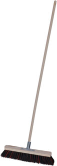 Straatbezem Tilemaster voor buiten tegels - Harde bezemkop van 40 cm breed - Houten steel van 120 cm