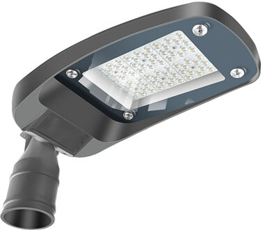 Straatverlichting met Photocell Sensor - Rinzu Strion - 100 Watt - 16000 Lumen - 4000K - Waterdicht IP66 - 70x140D Ø60mm Grijs