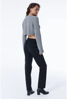 Straight cargo; %97 co-%3 ea; 3; denim black denim Zwart - 28