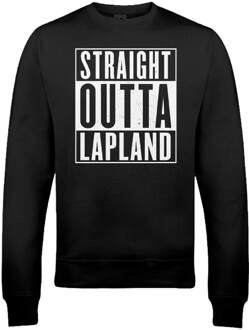 Straight Outta Lapland Christmas Sweatshirt - Black - XL Zwart