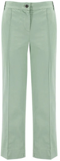 Straight Trousers Fedeli , Green , Dames - M,Xs