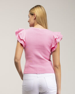Strak gebreide top Roze - S