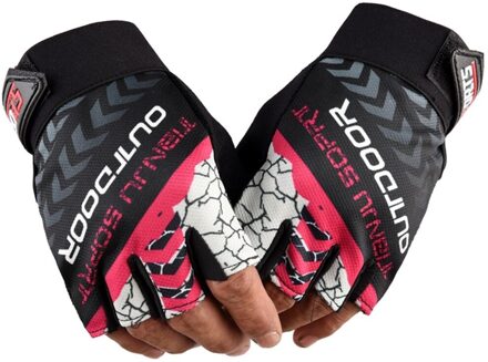 Strakke Antislip Schokabsorptie Dragen Mitten Warm Rijden Handschoen Unisex Buitensporten Rijden Handschoenen Strakke Antislip rood