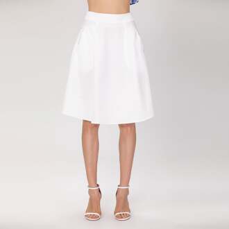 Strakke uitlopende rok Wit - XS
